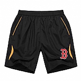 Men's Boston Red Sox Black Gold Stripe MLB Shorts,baseball caps,new era cap wholesale,wholesale hats
